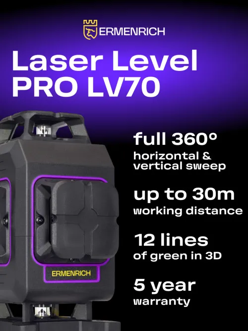 image Ermenrich PRO LV70 Laser Level,  13