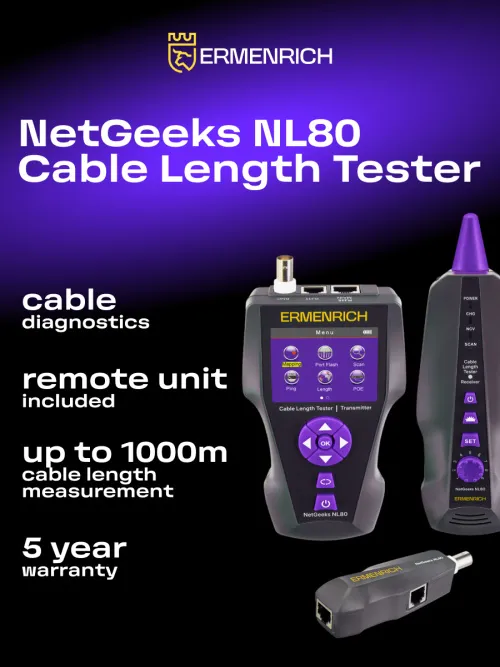 picture Ermenrich NetGeeks NL80 Cable Length Tester,  11