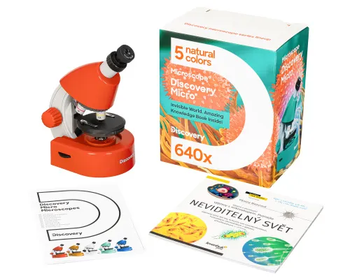 image Levenhuk Discovery Micro Microscope with book,  4