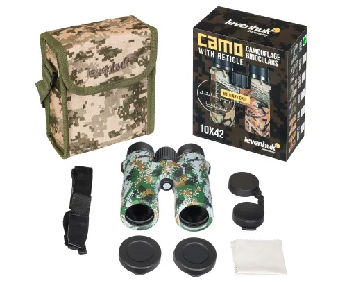 photograph Levenhuk Camo 10x42 Binoculars with Reticle,  5