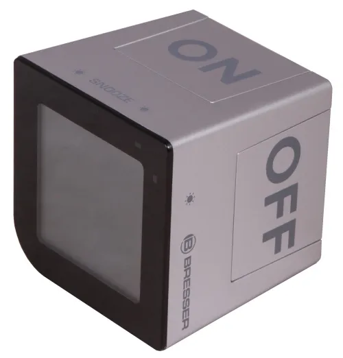 picture Bresser FlipMe Tabletop Alarm Clock, silver,  4