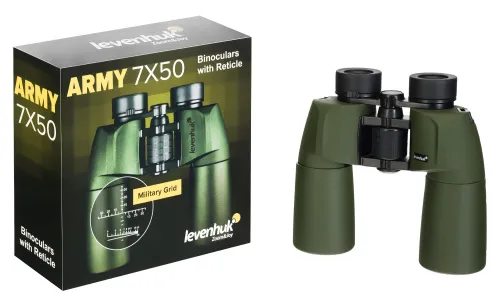 photograph Levenhuk Army 7x50 Binoculars with Reticle,  6