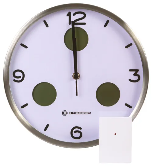 picture Bresser Optus MyTime Bresser MyTime io NX Thermo/Hygro Wall Clock 35cm, white,  2