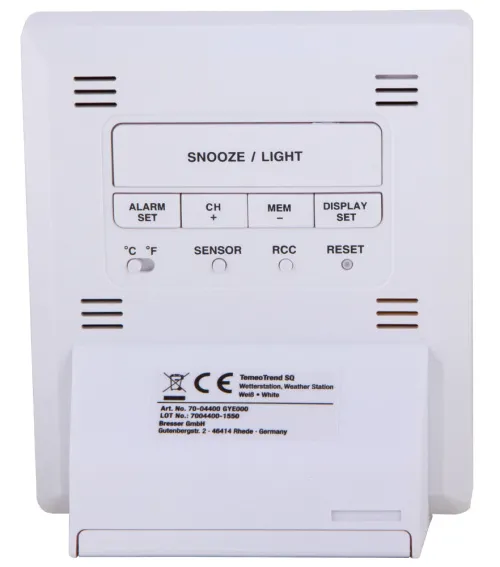image Bresser TemeoTrend SQ RC Weather Station, white,  5