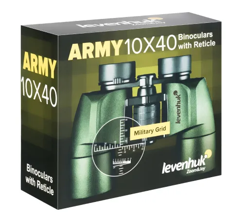 photograph Levenhuk Army 10x40 Binoculars with Reticle,  14