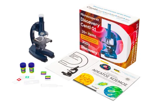 photo Levenhuk Discovery Centi 01 Microscope with book,  2