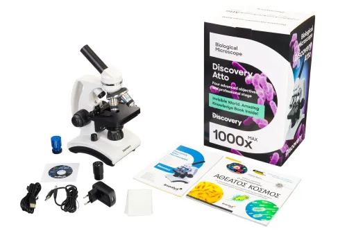 image Levenhuk Discovery Atto Polar digital microscope with book,  2