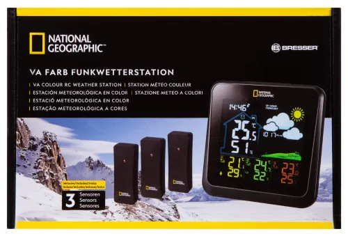 image Bresser National Geographic VA Weather Station with Color Display and 3 Sensors,  15