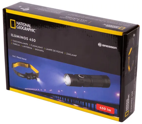 image Bresser National Geographic ILUMINOS 450 LED Flashlight with Head Mount,  11