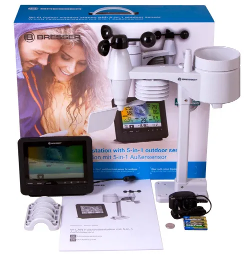 picture Bresser 5-in-1 Wi-Fi Weather Station with Colour Display, black,  2