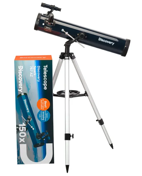 photo Levenhuk Discovery Spark 767 AZ Telescope with book,  2