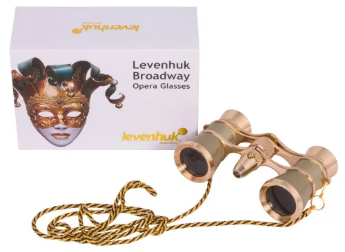 photo Levenhuk Broadway 325F Opera Glasses (with LED light and chain),  3