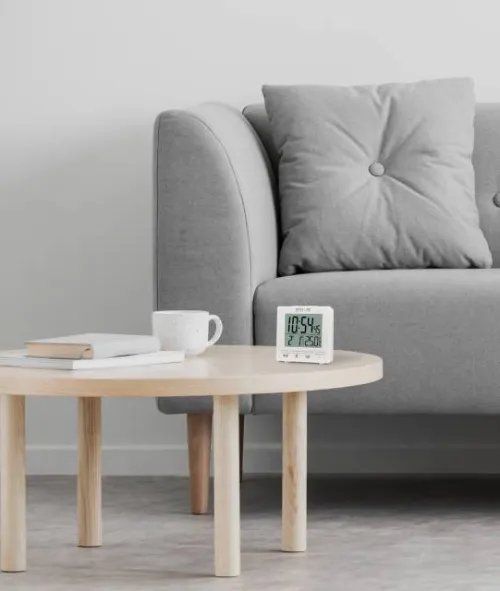 photo Explore Scientific RC Digital Clock with Indoor Temperature, white,  2