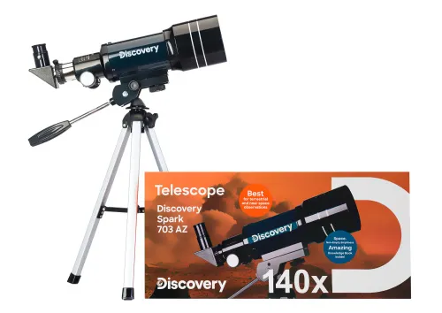 photo Levenhuk Discovery Spark 703 AZ Telescope with book,  2