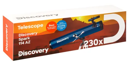 image Levenhuk Discovery Spark 114 AZ Telescope with book,  15