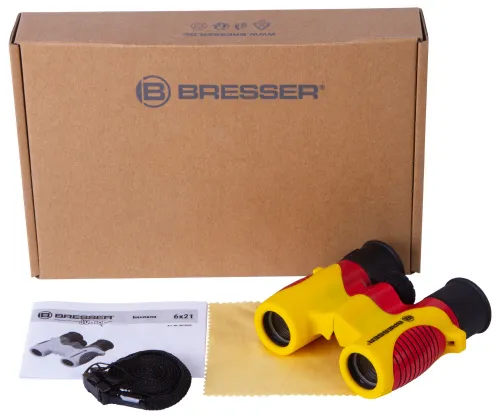 image Bresser Junior 6x21 Binoculars for children, yellow,  2