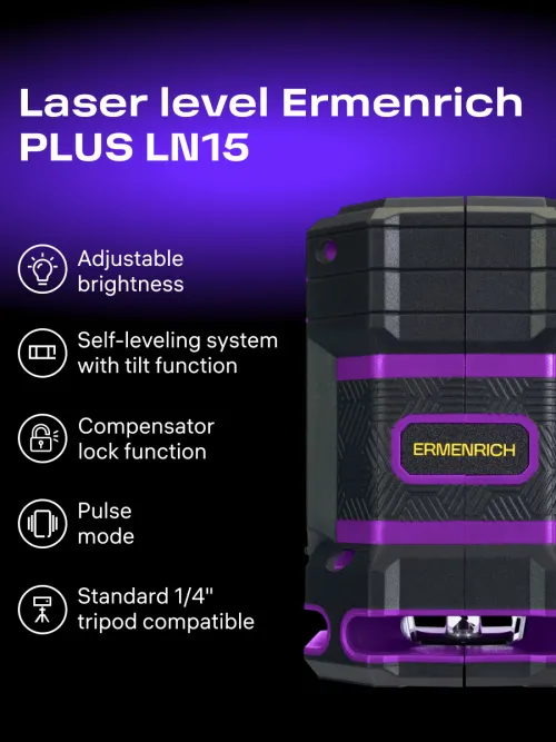 image Ermenrich PLUS LN15 Laser Level,  12