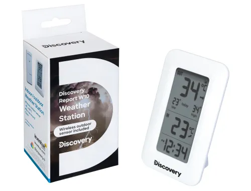 image Levenhuk Discovery Report W10 Weather Station with clock,  2
