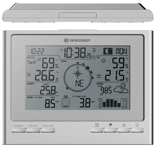 picture Bresser 7-in-1 ClimateScout Exclusive Line Weather Center, silver,  3