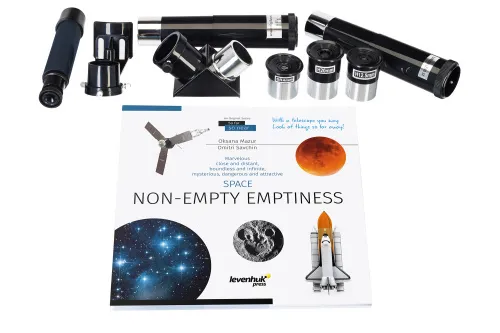 picture Levenhuk Discovery Spark Travel 60 Telescope with book,  5