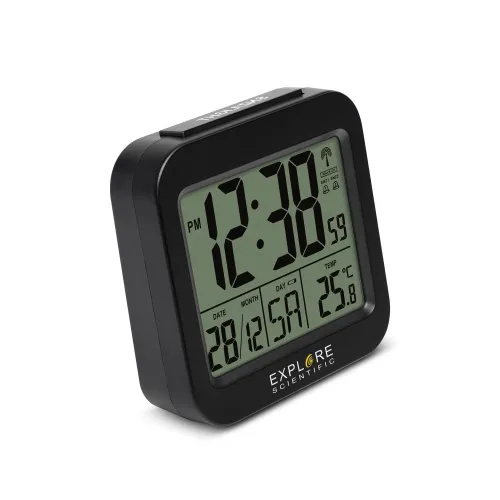 photo Explore Scientific RC Alarm Clock, black,  3