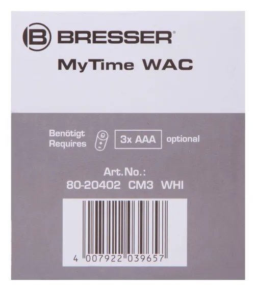 picture Bresser MyTime WAC Tabletop Alarm Clock, black,  14
