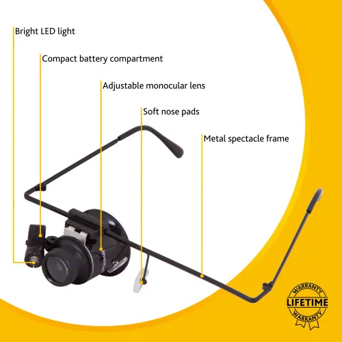 photograph Levenhuk Zeno Vizor G1 Magnifying Glasses,  10