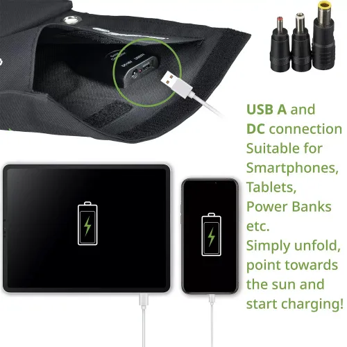 picture Bresser Mobile Solar Charger 21 Watt with USB,  6