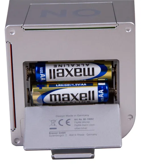 picture Bresser FlipMe Tabletop Alarm Clock, silver,  9