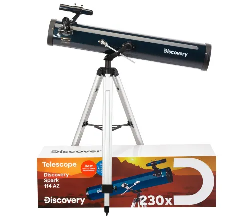 image Levenhuk Discovery Spark 114 AZ Telescope with book,  2