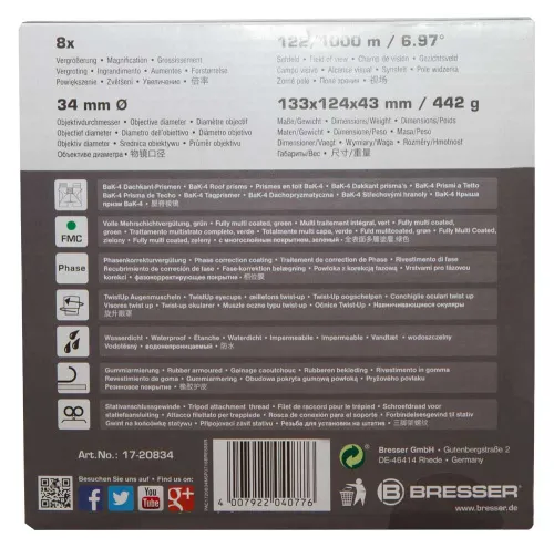 image Bresser Pirsch 8x34 Binoculars,  13