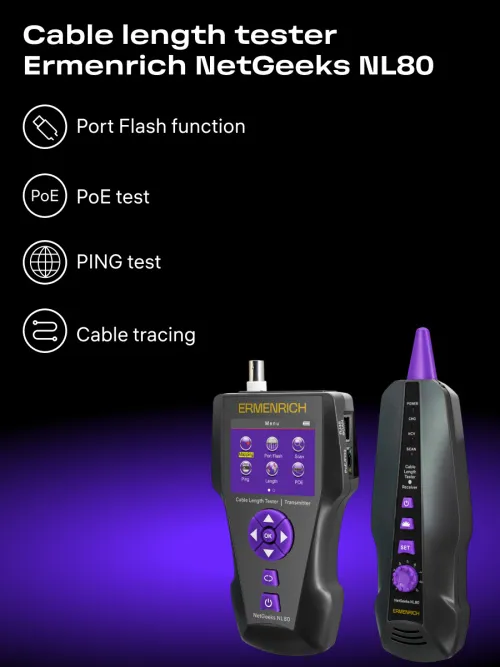 picture Ermenrich NetGeeks NL80 Cable Length Tester,  12