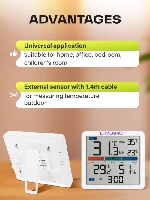 image Ermenrich Report WR10 Thermohygrometer,  12