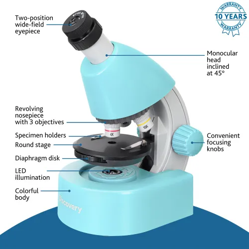 image Levenhuk Discovery Micro Microscope with book,  16