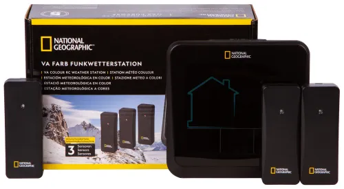 image Bresser National Geographic VA Weather Station with Color Display and 3 Sensors,  13