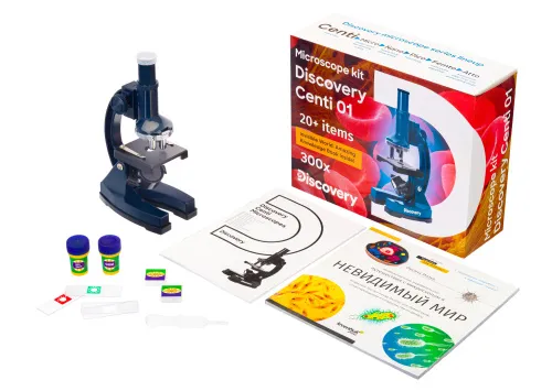 photo Levenhuk Discovery Centi 01 Microscope with book,  2