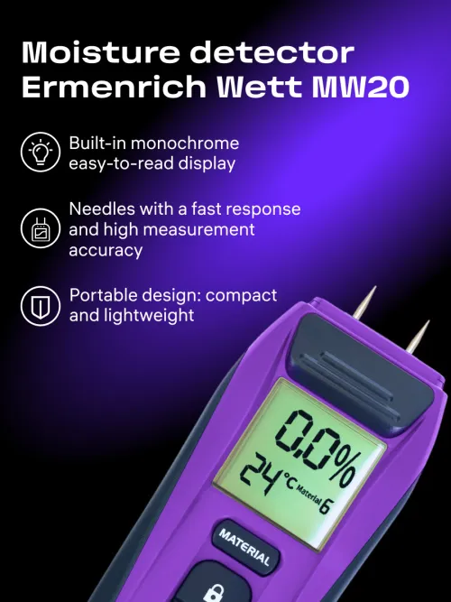 photo Ermenrich Wett MW20 Moisture Detector,  10