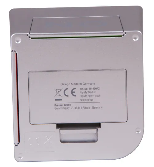 picture Bresser FlipMe Tabletop Alarm Clock, silver,  8
