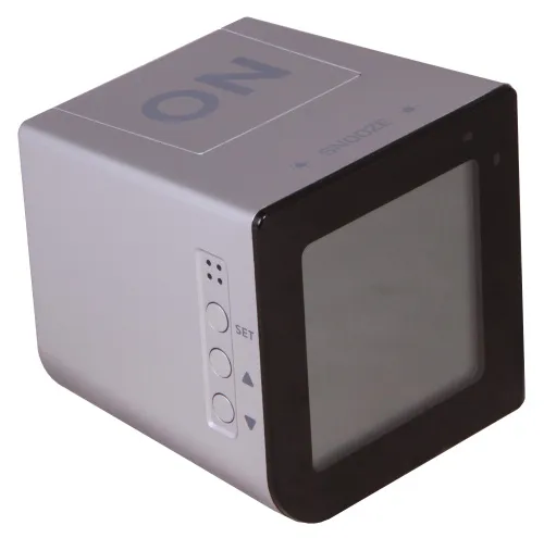 picture Bresser FlipMe Tabletop Alarm Clock, silver,  3