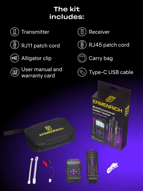 photograph Ermenrich NetGeeks NP45 Multifunctional Cable Tester,  17