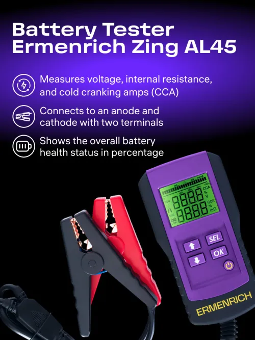 photograph Ermenrich Zing AL45 Battery Tester,  8
