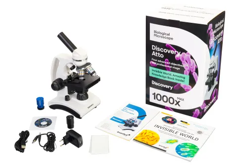 image Levenhuk Discovery Atto Polar digital microscope with book,  2