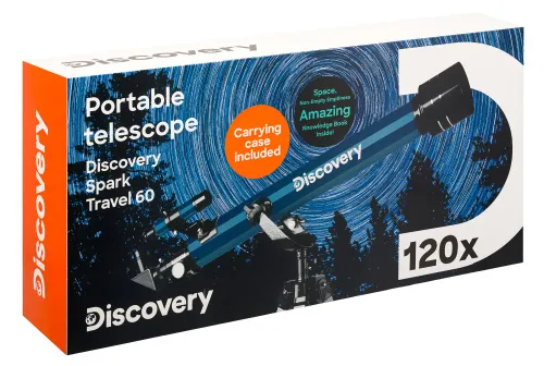 picture Levenhuk Discovery Spark Travel 60 Telescope with book,  17