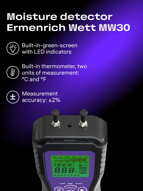 picture Ermenrich Wett MW30 Moisture Detector,  8