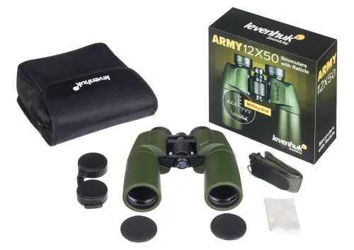 photograph Levenhuk Army 12x50 Binoculars with Reticle,  5