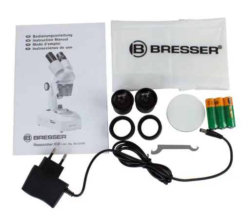 photograph Bresser Researcher ICD LED 20–80x Microscope,  10