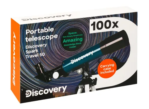 image Levenhuk Discovery Spark Travel 50 Telescope with book,  13