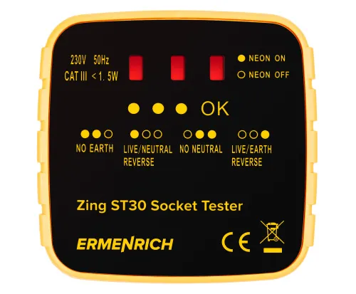 photo Ermenrich Zing ST30 Socket Tester,  2