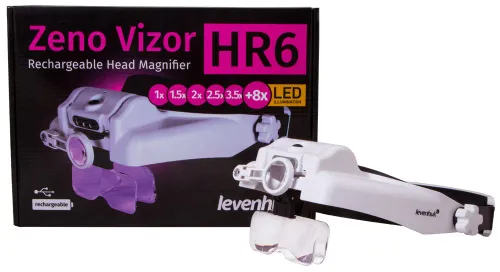 photograph Levenhuk Zeno Vizor HR6 Head Rechargeable Magnifier,  10