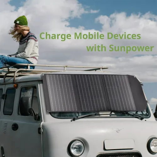 photograph Bresser Mobile Solar Charger 90 Watt with USB,  4